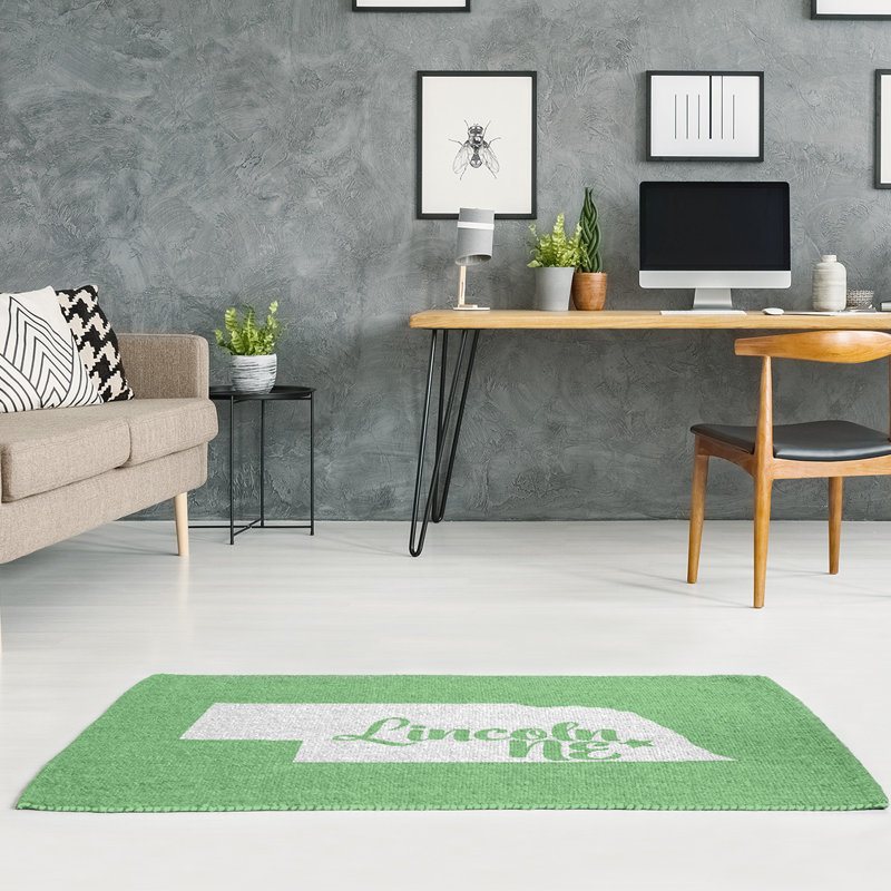Tapis lincoln nebraska green area, Rectangle 5 pi x 7 pi