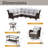 Ensemble de conversation modulaire en rotin pour 8 personnes avec 2 chaises et coussins Ansis