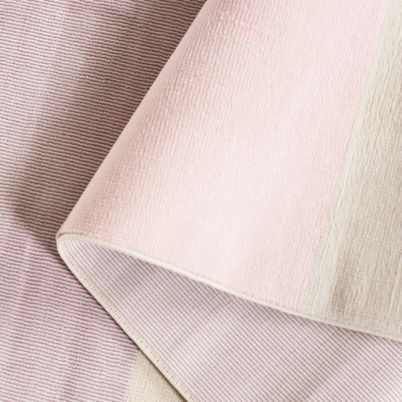 Aslin Geometric Pink/Light Purple Area Rug, Rectangle 5'3" x 7'7"