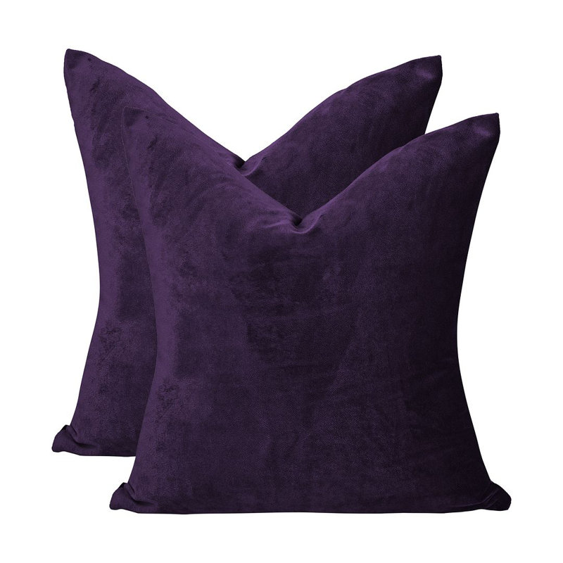 Matte Velvet Cushion Cover - 1 Pc, 41cm x 41cm, Violet