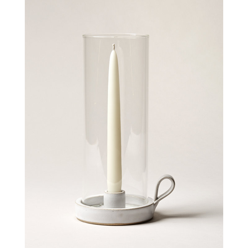 Silo 11'' H Stone Tabletop Hurricane