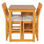 Ensemble de table de salle à manger à hauteur de comptoir en bois massif 60 po avec 3 tablettes de rangement et 4 chaises rembourrées Andover Mills-1568158806-1568158807