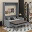 Lit escamotable double avec coussin-948378316
