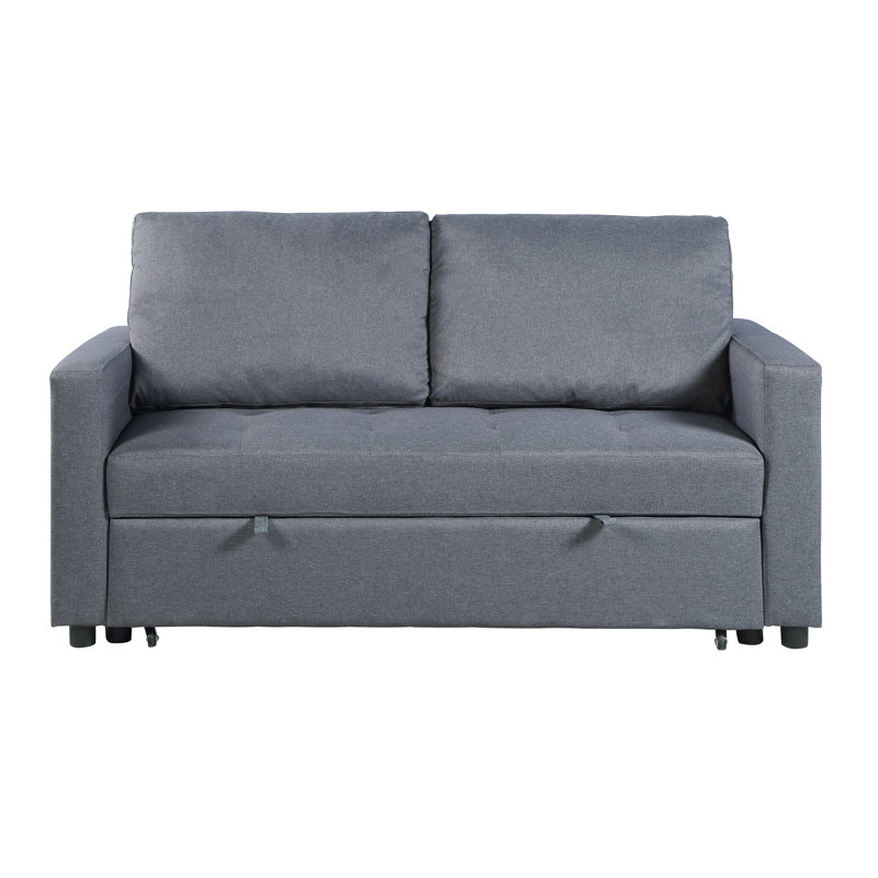Devaeh 2 Seater Linen Blend Sleeper, Grey
