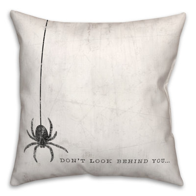  Look Behind You Spider Square Pillow Cover & Insert