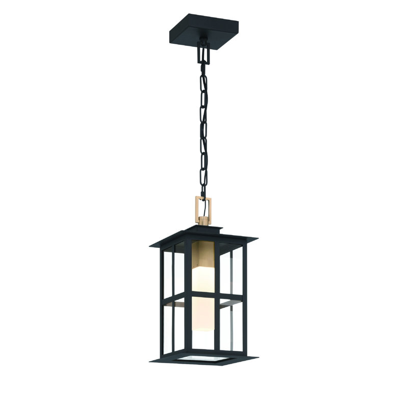 Luminaire suspendu à DEL 16 po Greyson en laiton et noir