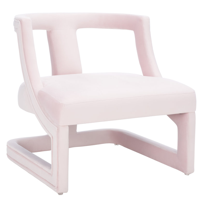 Fordville Velvet Barrel Chair, Light Pink Velvet