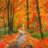 Autumn trail - 32"x32" art on canvas