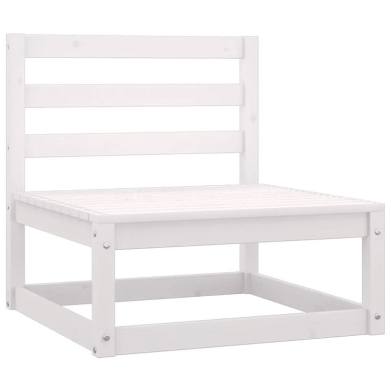 Delman 70cm Wide Pine Patio Sofa, White