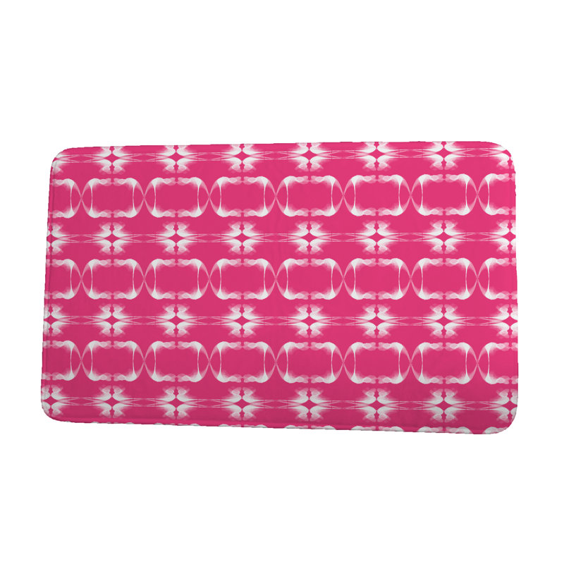 Tapis pour salle de bain higgston, l 17 po x L 24 po, Rose