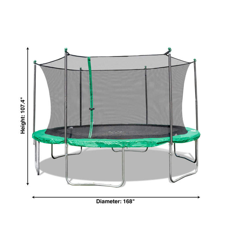 Trujump 14' Round Trampoline with Safety Enclosure & with Lifetime ...