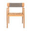 FAUTEUILS D'EXTÉRIEUR CRÉATIFS EN BOIS D'ACACIA TRESSÉ CRÉATIFS AVEC ACCOUDOIRS, ADAPTÉS POUR LES PLACES DE DÉCORATION ET DE LOISIRS EXTÉRIEURS, ENSEMBLE DE 2 CORDES GRIS-1817134052