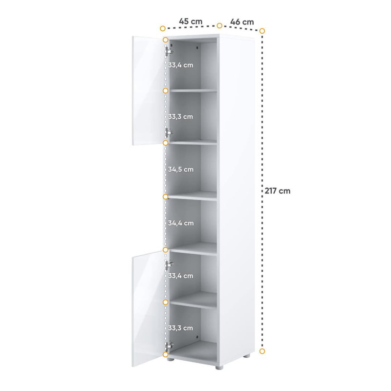 Nadarius Storage Bed, Small Double (4'), White Gloss