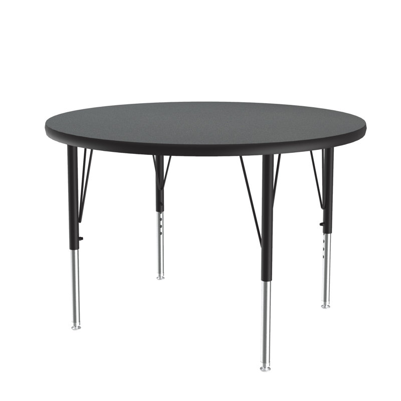 Table d'activité circulaire à hauteur ajustable, Granit Montana, H 29 po x L 36 po x l 36 po