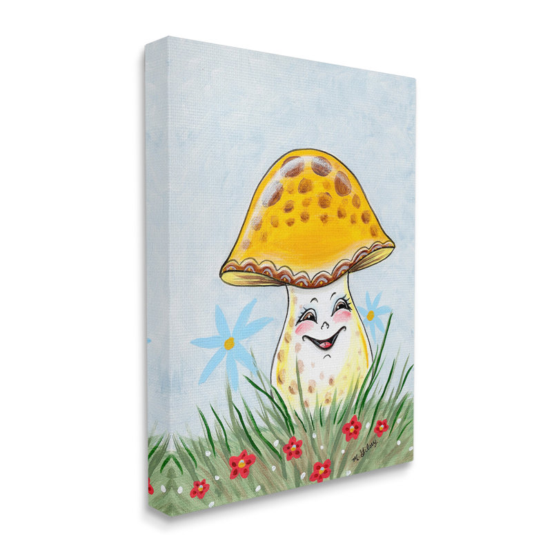"Sourire champignon", art mural par Michelle Gilsey, H 40 po x l 30 po
