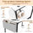 Ebern Designs 32" Meeting Room Desk Set Of 2 With Charging Station & Headphone Hook Metal Frame White