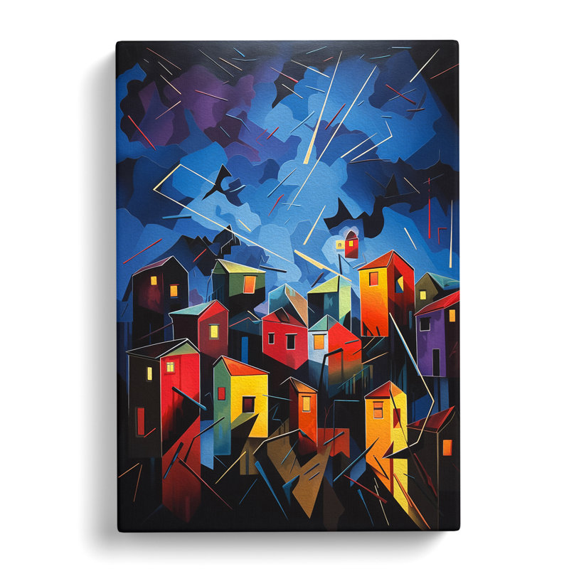 Thunderstorm Cubism - Print, 76cm H x 50cm W x 3cm D