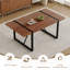 Table de salle à manger en bois, table rectangulaire de 71 po avec structure en métal et finition brun rustique-558022810