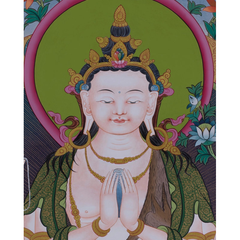 Chaturbhuja Chengrezig Thangka (Thangka sans brocart)
