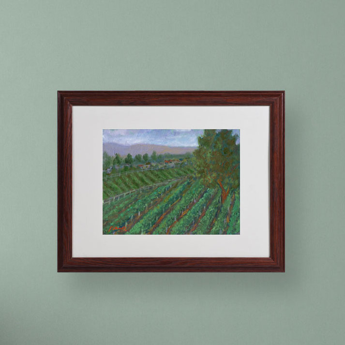 « sonoma valley », reproduction d’art sur toile encadrée, H 16 po x l 20 po x P 0,5 po, Brun
