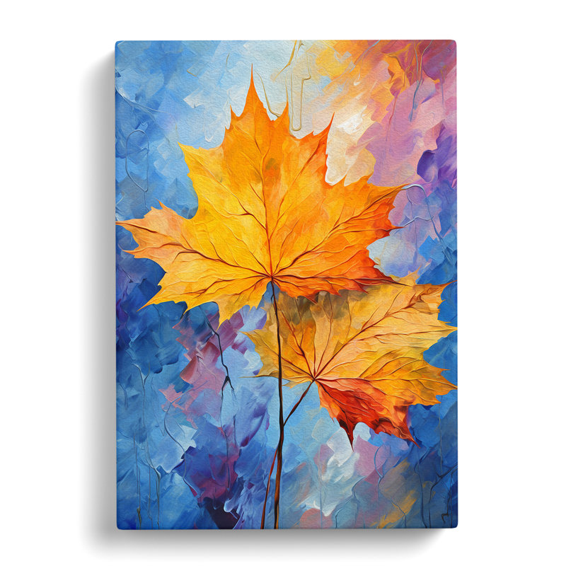 Leaf Impressionism No.2 - Wrapped Canvas Print, 60cm H x 40cm W x 3cm D