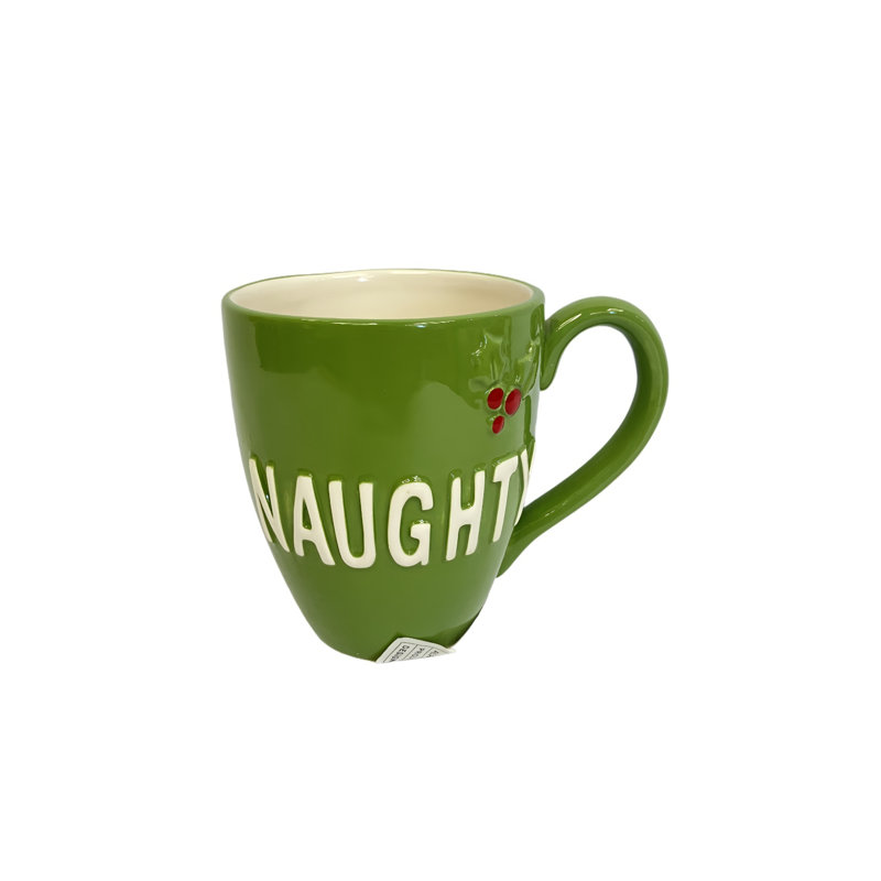 Green Ceramic Mug Naughty