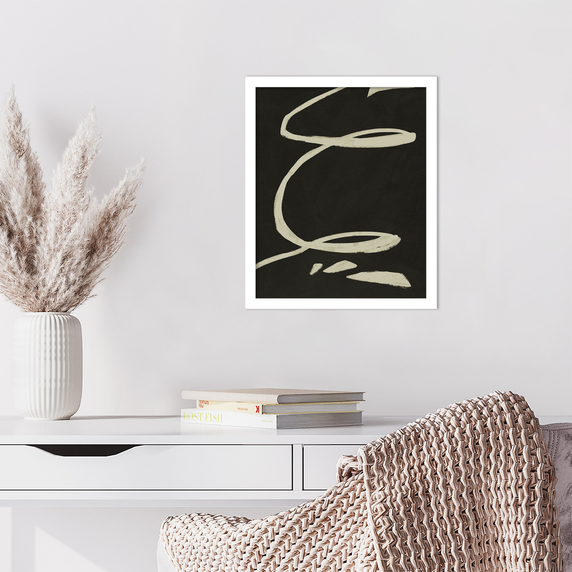 Neutral Spring III by Jacob Green, White, 17" H x 14" W x 1" D