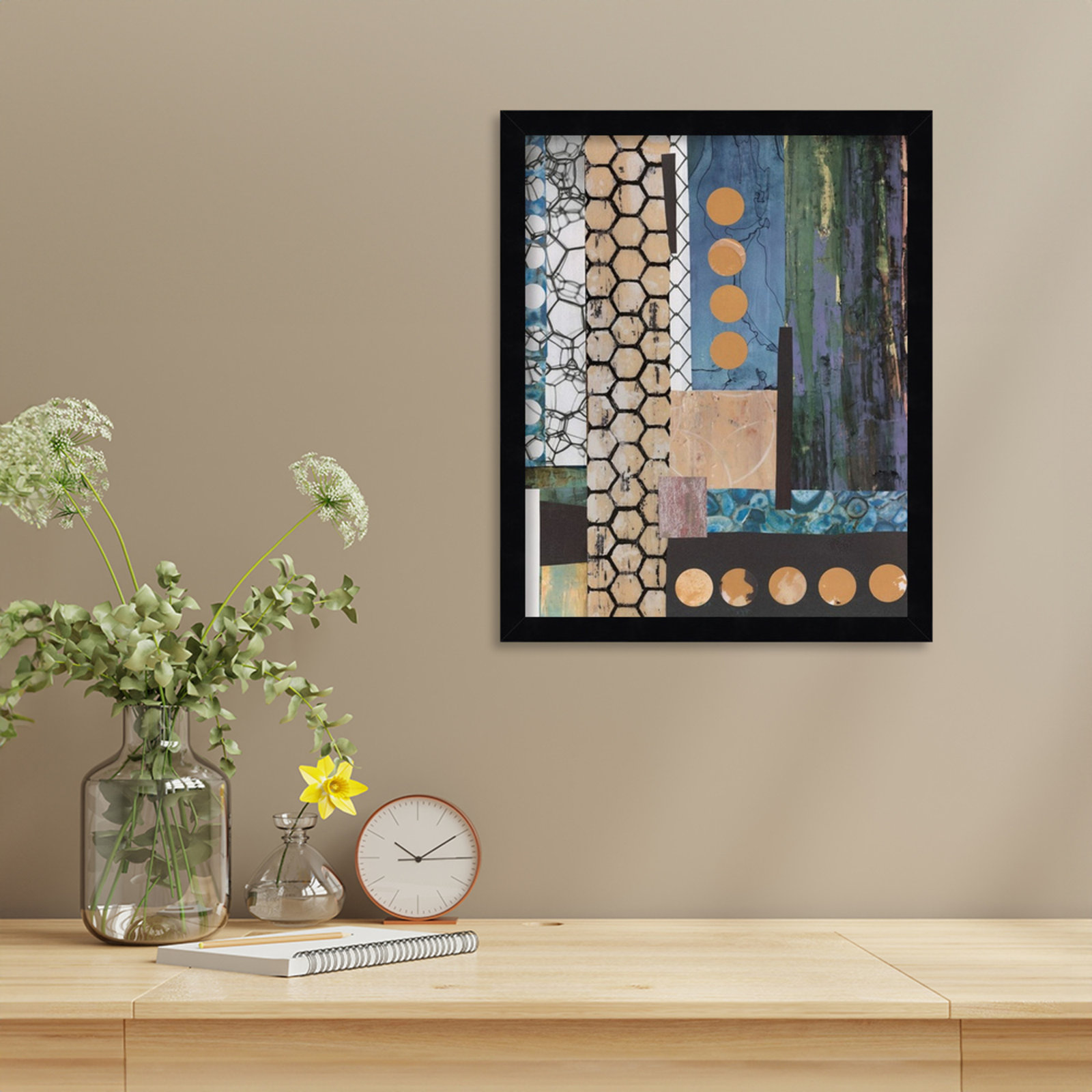 Mashup No. 2 Print by Natalie Avondet, Black, 17" H x 14" W