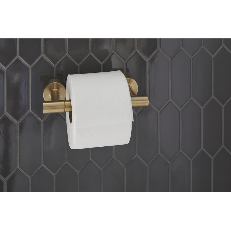 Parma Wall Mount Toilet Paper Holder, Brushed Bronze