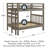 Ahmia Solid Wood Twin Over Twin Bunk Bed with Built-In Ladder-590781997