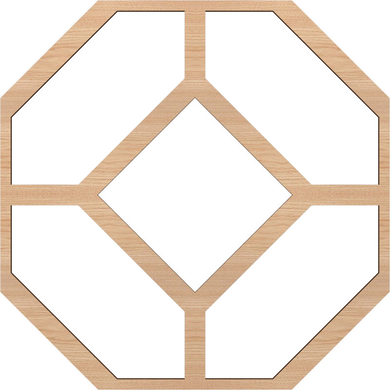 Panneaux muraux Cameron (paquet de 1), Noyer blanc, H 33 po x l 33 po x P 0,375 po
