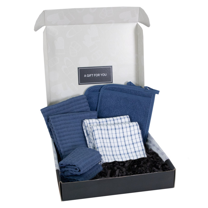 Royale Crown Collection, Kitchen Linens Gift Set, Federal Blue