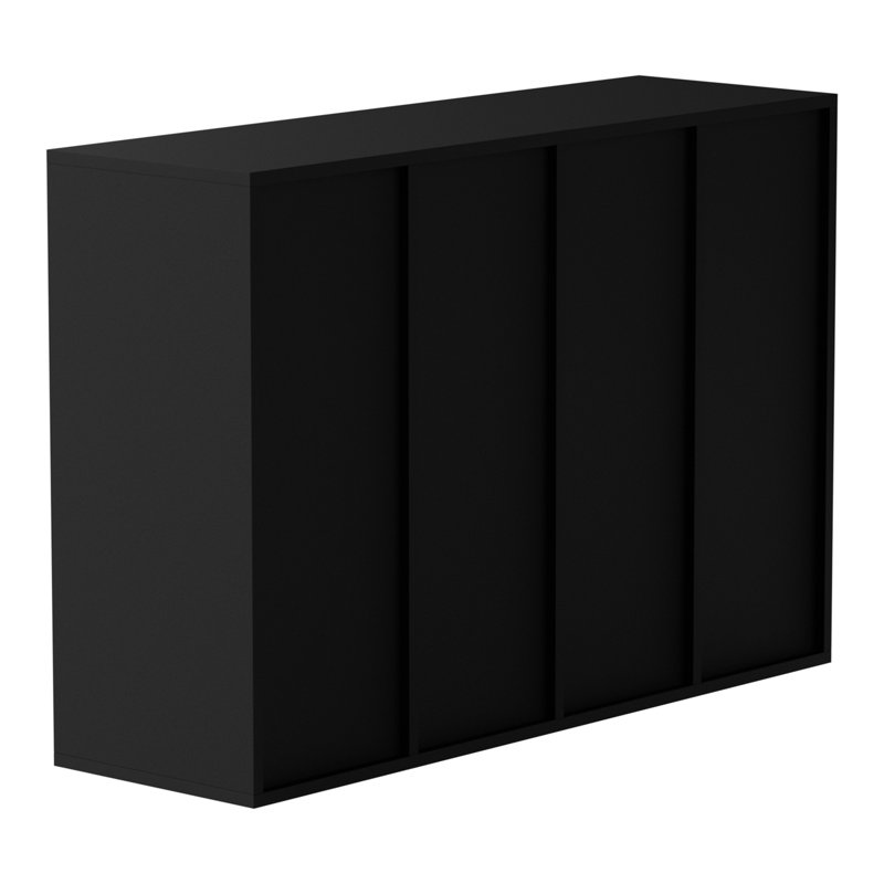 Xeni 39.3'' Wide File Cabinet, Black