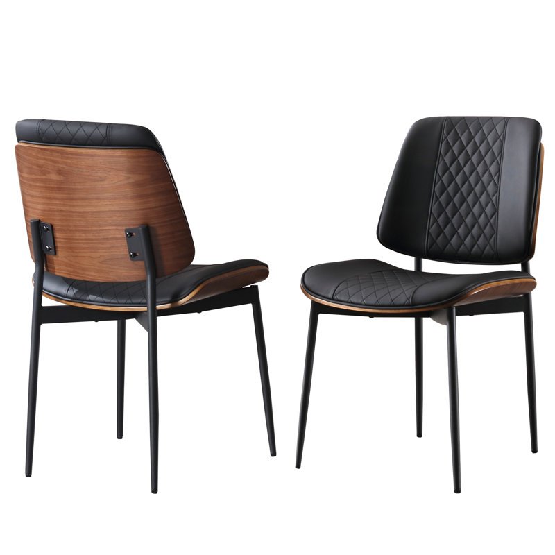 Chaise de salle à manger Jianny, Noir, Métal métal