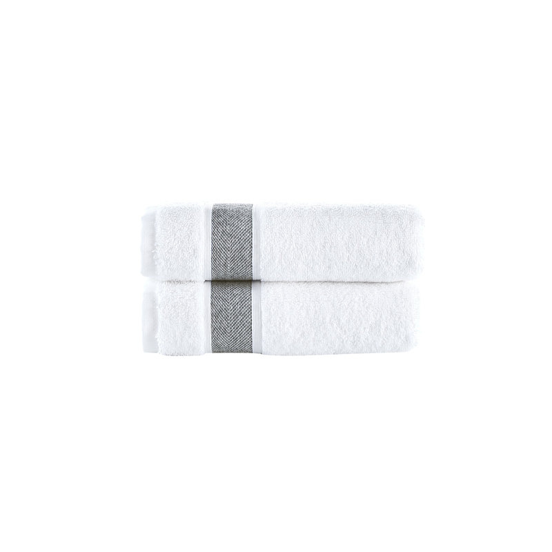 Turkish Cotton Plush Hand Towel, Anthracite