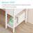 White Small Desk With Drawers - 40 Inch Computer Desk For Small Space Home Office, Modern Simple Study Writing Table PC Desks