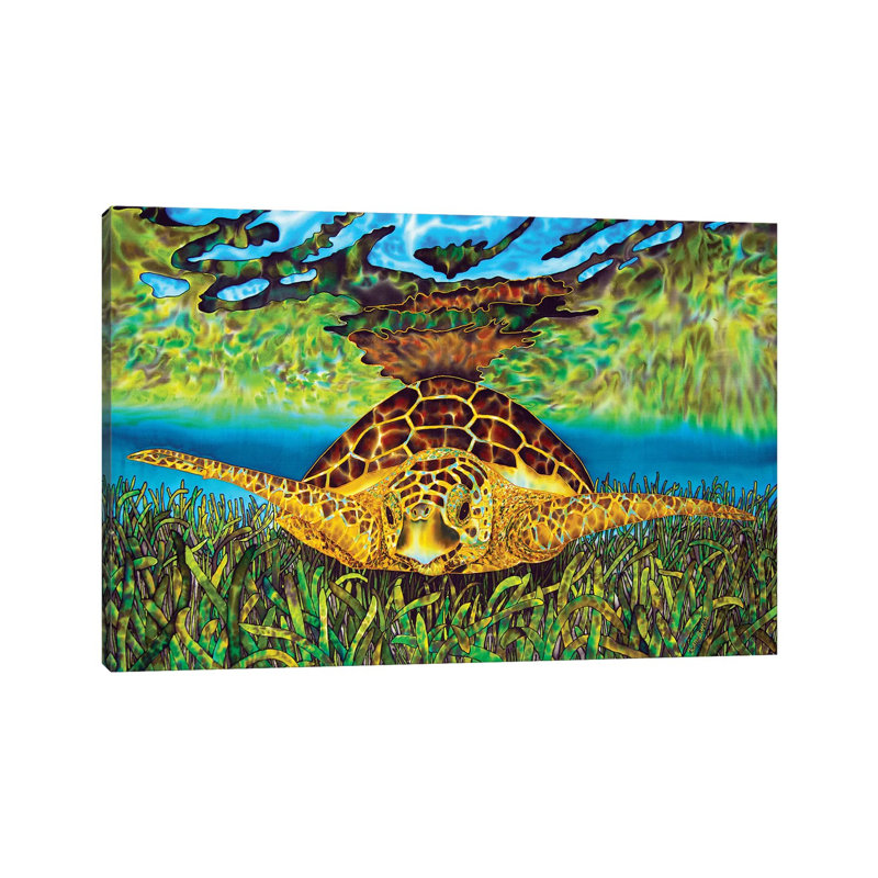 Turtle Grass 1 Piece Wrapped Canvas Wall Art, 66.04 cm H x 45.72 cm W x 1.91 cm D