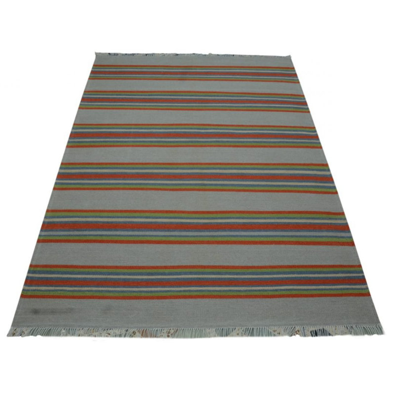 Hepner Striped Hand Woven 120cm X 180cm Area Rug