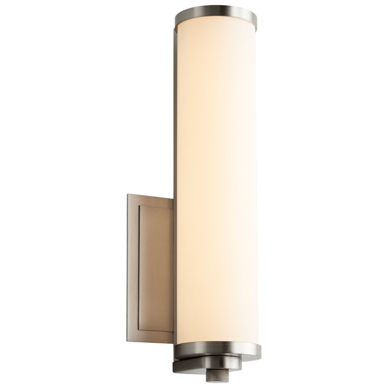 Garruto Steel LED Armed Sconce, Satin Nickel