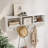 Entryway Wall Mounted Coat Rack With 4 Dual Hooks Living Room Wooden Storage Shelf-619019779
