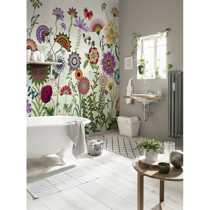 Abstract Flowers 3.68m x 2.54m Matte Mural