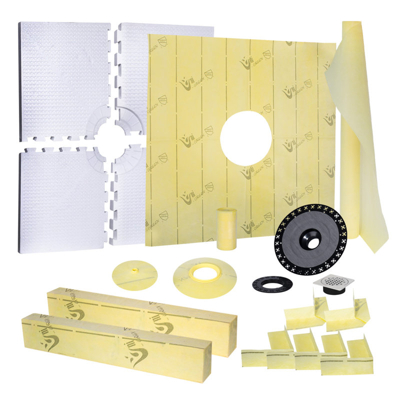 Uni-Green 60" X 36" Modular Eps Shower Pan Kit – 4-Piece Lightweight Tray With Waterproof Membrane And Shower Drain For Tile-Over Barrier-Free Installation