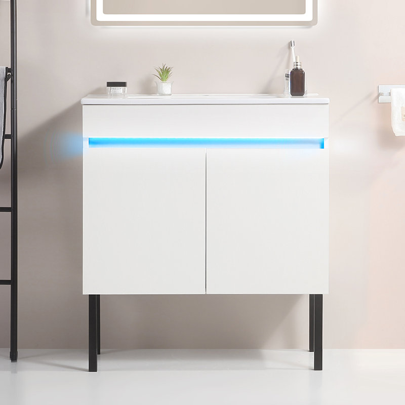 Meuble-lavabo simple avec comptoir Danar 30