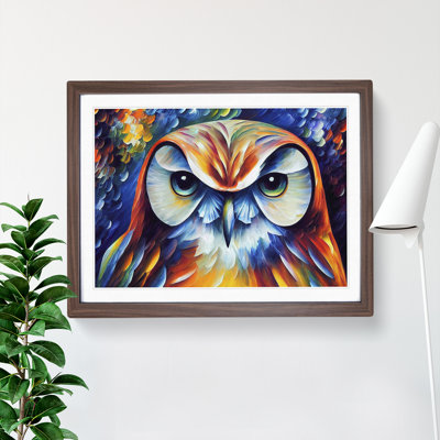 XH1022-6544X Owl Painting Vol.1 Abstract 1 Piece Single Picture Frame Wall Art