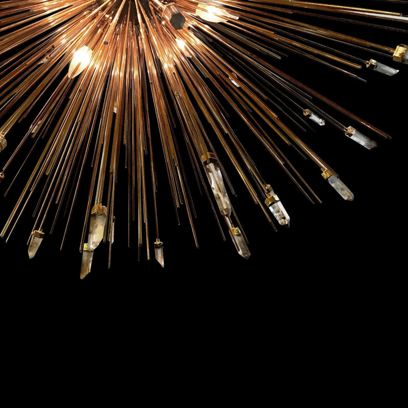 Gramercy 12 - Light Chandelier, Polished Brass, 48" H x 58" W x 58" D