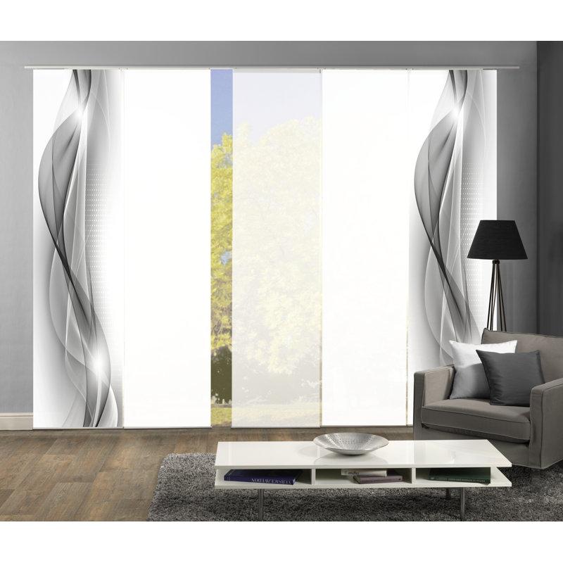 Parkman Track Insert Semi Sheer Sliding Panel, Grey