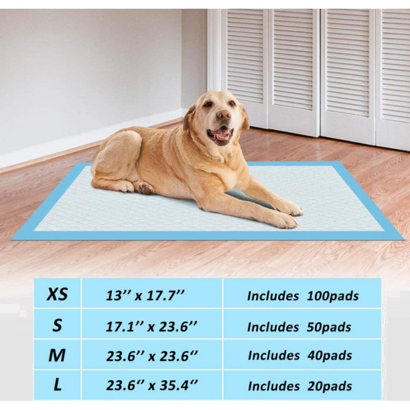 Medium Blue Super-Absorbent Waterproof Dog Training Pads, 40-Count