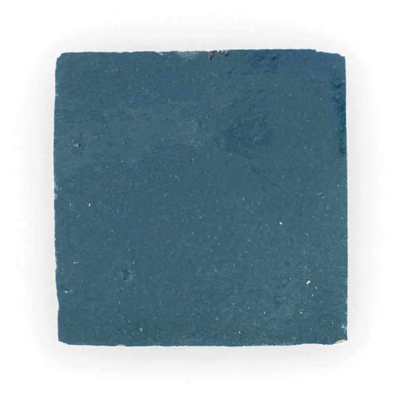 Moroccan Zellige 4" x 4" Ceramic Floor & Wall Tile, Oceanside