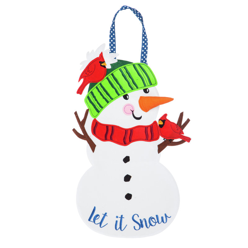 Murale en feutre Let It Snow Man