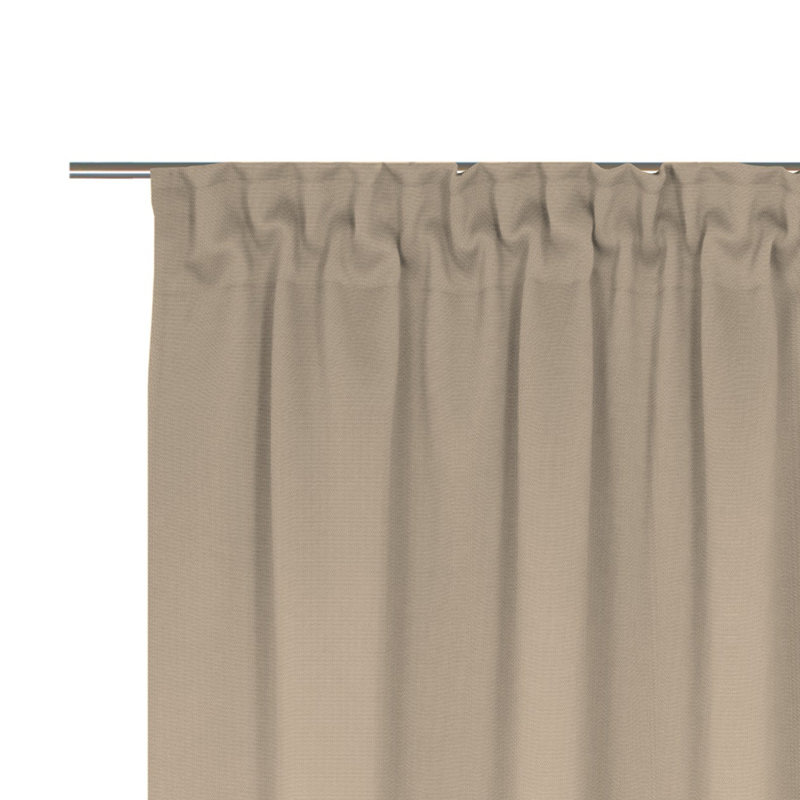 Uni Collection 100% Cotton Room Darkening Curtain Single Panel, 142cm wide x 345cm high, Tan
